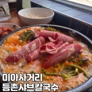 [서울/미아사거리] 맛 보장된 식사, 미나리가 듬뿍 들어가는 등촌샤브칼국수