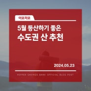 날 좋은 5월 초여름! 서울 경기 지역 산행지 추천 [룰루대리의 주말 나들이 꿀팁]