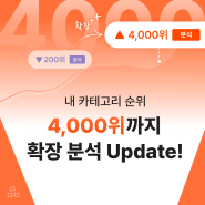 매모판, 카테고리 4,000위까지 분석 업데이트! 네이버 스마트스토어 분석, 상위 노출 솔루션