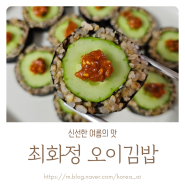 신선한 여름의 맛 최화정 다이어트 오이김밥 만들기