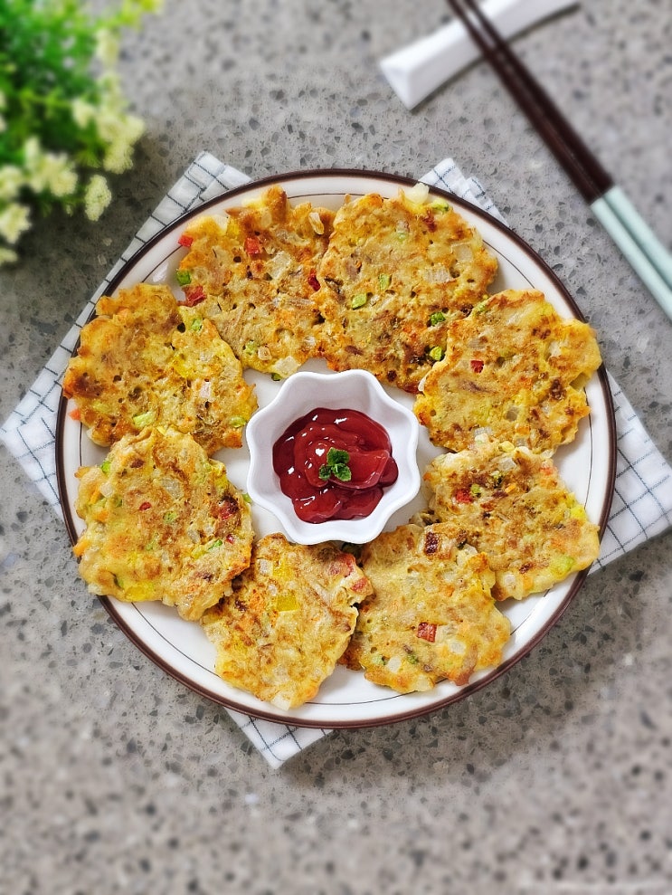 참치전 레시피 참치야채전 계란참치전 만드는 법 참치캔 요리 : 네이버 블로그