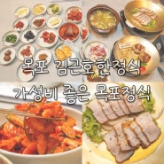 목포 김근호 한정식 맛집 단체회식 메뉴 가격 주차 정보