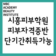 시흥미용학원 - 피부국가자격증반 단기간취득가능!!