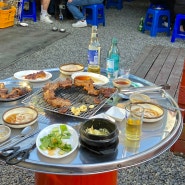 김해 삼계동 맛집, 야외 좌석 있는 쭌이네 쪽갈비