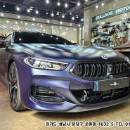 BMW M850i 앞범퍼 무광PPF 시공