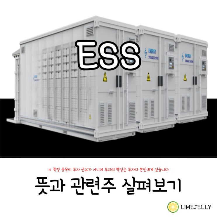 ESS 뜻과 관련주 살펴보기 : 네이버 블로그
