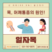 경기광주 탄벌동 경안동 송정동 한의원 톡바른경희한의원 일자목