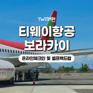 티웨이항공 인천-보라카이 TW139 온라인체크인, 셀프백드랍, 탑승후기