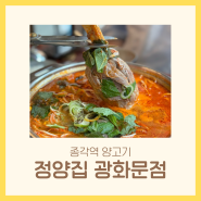 종각역 점심 양고기 양해장탕 해주교반 육회비빔밥 맛집 | 정양집 광화문점