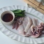 냉동 오징어 숙회 만들기 오징어 데치기 간단 초장 만드는법