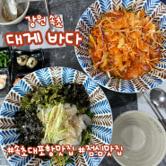 속초 대포항 맛집 | 점심으로 추천하는 시원한 물회와 든든한 회덮밥 | 대게바다