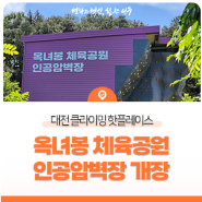대전 클라이밍 핫플레이스, 옥녀봉 체육공원 인공암벽장 개장