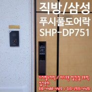 분당 디지털도어락 정자동 파크뷰아파트 직방 푸시풀도어락 SHP-DP751 설치 및 비디오폰 무선연동 작업 후기