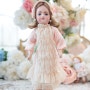 - sold - [Sale!!] 앤틱 독일 살구색 드레스와 헤드캡을 쓴 소녀 doll