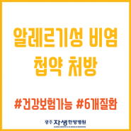 알레르기 비염 치료 광주자생에서 건강보험 한약 처방으로