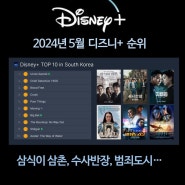 [순위] 디즈니플러스 영화순위, 드라마순위 TOP 10 (2024년 5월) - 삼식이 삼촌, 혹성탈출, 범죄도시