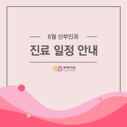 6월 진료일정 안내