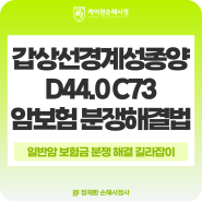 갑상선 경계성종양 D44.0 NIFTP 암보험 보험금 분쟁 해결법