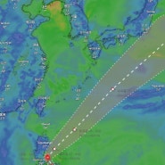 제 1호 태풍 "에위니아" 강한 등급 태풍이 되서 도쿄 로 향합니다