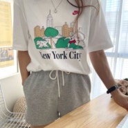 나이키 뉴욕 시티티셔츠❤️프린팅 너무 귀여운 시티티셔츠!!구매대행 공구중이에요!! 넘 귀엽죵!!