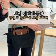 [제품리뷰] 대전 신세계백화점 롱샴 르 플라아쥬 스몰 구매 그레이 블랙