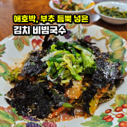 [오늘의 집밥] 애호박, 부추 듬뿍 넣은 어머니표 김치 비빔국수!