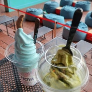 부산 수영구 광안리 ♡ (소금),(말차) 소프트아이스크림으로 유명한 "리초야 밀락더마켓점"