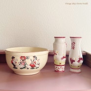 빈티지오브제 ♣ Vintage faience vase & bowl