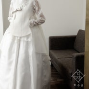 올화이트 신부 한복드레스 웨딩촬영 한복대여, 단 한번뿐인 올 화이트 신부 한복드레스