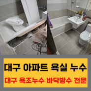 대구 북구 누수 복현동 명문세가 아파트 화장실실 누수