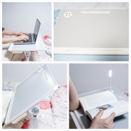 [희망마켓] 침대책상 접이식베드테이블: 노트북테이블 각도높이조절로 편하게!