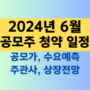 2024년 6월 공모주 청약 상장 일정 총정리