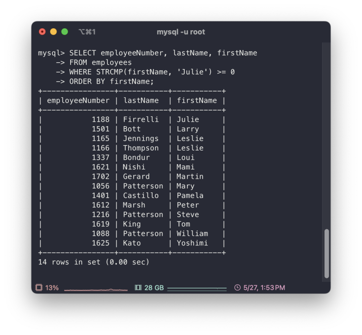 MySQL String Functions - 문자열 함수 (RTRIM, SPACE, STRCMP, SUBSTR) : 네이버 블로그