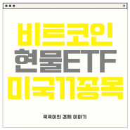 비트코인 현물 ETF 뜻 미국 상장 종목 11개(ft.티커)
