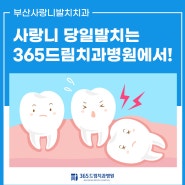 부산사랑니전문치과 365드림치과병원 구강악안면전문의가 직접 발치