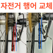 자전거 행어교체 및 행어가 휘었을 때 증상과 해결방법