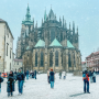[체코여행 :: 프라하성]성비투스성당,알폰스모하스테인드글라스,황금소로, 눈내리는 프라하성