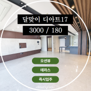 해운대 달맞이 디아트 17 오션뷰 월세 3000/180 , 달맞이 신축빌라