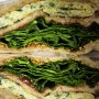 양배추계란토스트:청상추 듬뿍 삼겹식빵 샌드위치