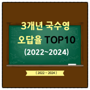 3개년 국수영 오답률 TOP10