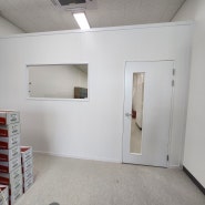 사무실 래핑칸막이공사 상부오픈 가벽설치