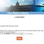인도 e-visa 신한 트래블 카드로 결제 성공