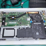 ASUS 노트북, Vivobook 패널깨짐으로 패널교체수리