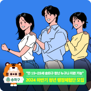 "송파구 청년 누구나 지원 가능" 2024년 하반기 청년 행정체험단 모집