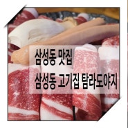 [삼성동 맛집] 삼성동 고기집 탐라도야지 : 한우차돌박이
