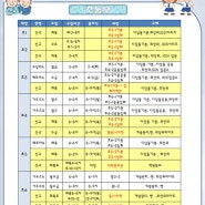 6월 열린문수학 정규반 시간표 (update.0529)