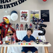 [5살생일]마블 어벤져스 스파이더맨 아이언맨 생일파티상