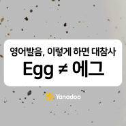 영어듣기가 안되는 이유는 발음 때문! egg 어떻게읽죠?