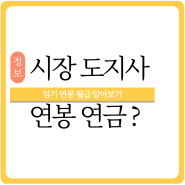 서울시장 연금과 임기 및 연봉 업무(광역시장 도지사)