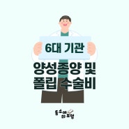 6대 기관 양성종양 및 폴립 수술비의 보상 기준